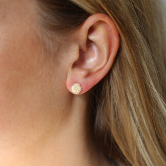 Tutti & Co Shell Earrings Gold (EA608G)
