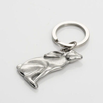 Lancaster & Gibbings Pewter Key Ring Moon Gazing Hare - Image 2