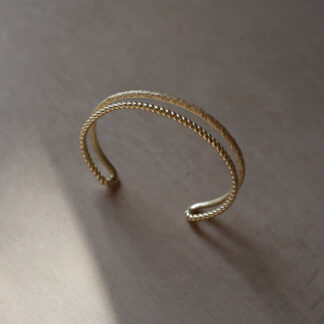 Tutti & Co Braid Bangle Gold (BR631G)