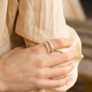 Tutti & Co Braid Ring Silver (RN335S)