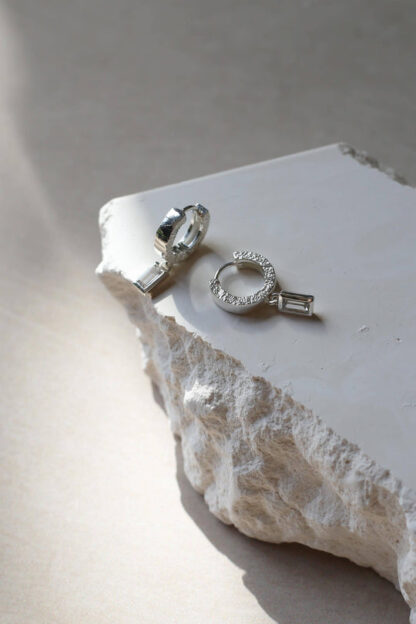 Tutti & Co Gleam Earrings Silver (EA593S) - Image 2