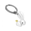 Metalmorphose - White Bunny Rabbit Keyring