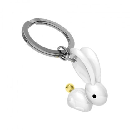 Metalmorphose - White Bunny Rabbit Keyring