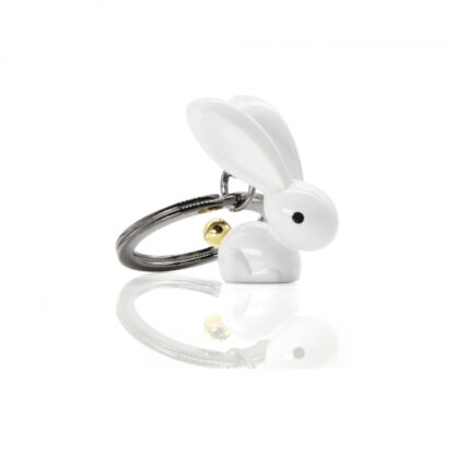 Metalmorphose - White Bunny Rabbit Keyring - Image 2