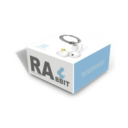 Metalmorphose - White Bunny Rabbit Keyring - Image 3
