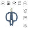 Matchstick Monkey Original Teether Toy AIRFORCE BLUE - Image 3