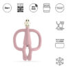 Matchstick Monkey Original Teether Toy DUSTY PINK - Image 3