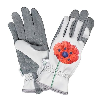 Gold Leaf RHS Gardening Gloves Ladies Poppy - Image 2