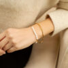 Claudia Bradby Essential Gold Pearl Bangle - Image 4