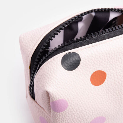 Caroline Gardener Pink Colourful Spot Mini Cube Cosmetic Bag - Image 2