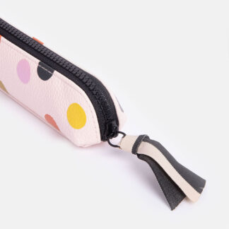 Caroline Gardener Pink Colourful Spot Slim Pencil Case