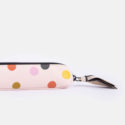 Caroline Gardener Pink Colourful Spot Slim Pencil Case - Image 4
