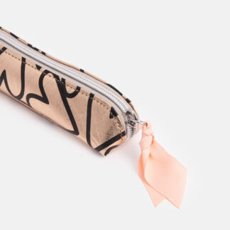 Caroline Gardener Rose Gold Hearts Slim Pencil Case