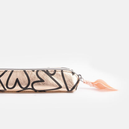 Caroline Gardener Rose Gold Hearts Slim Pencil Case - Image 4