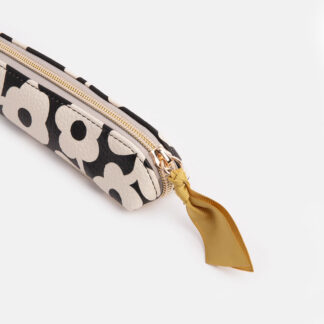 Caroline Gardener Monochrome Flowers Slim Pencil Case