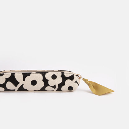 Caroline Gardener Monochrome Flowers Slim Pencil Case - Image 4