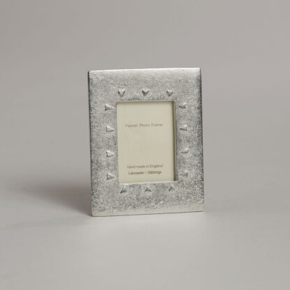 Lancaster & Gibbings Pewter HEARTS MINI PHOTO FRAME (SMALL)