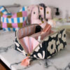 Caroline Gardener Mono Floral Flat Lay Cosmetic Bag - Image 2