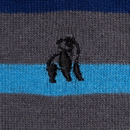 Swole Panda GREY SMALL STRIPE BAMBOO SOCKS 7-11 - Image 4