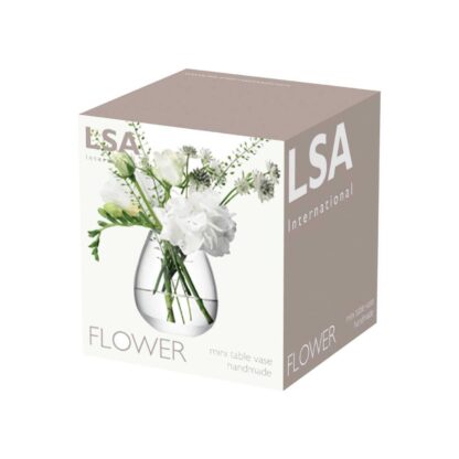 LSA Flower Mini Table Vase H9.5cm Clear - Image 3