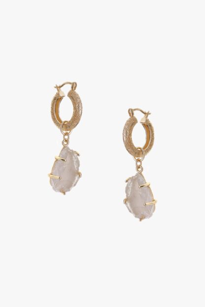 Tutti & Co Quartz Earrings Gold - Image 2