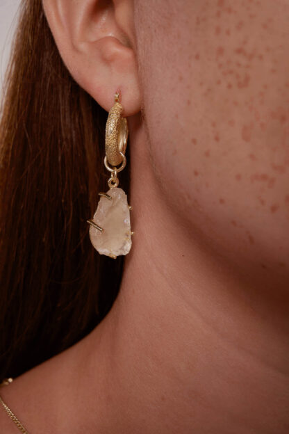 Tutti & Co Quartz Earrings Gold