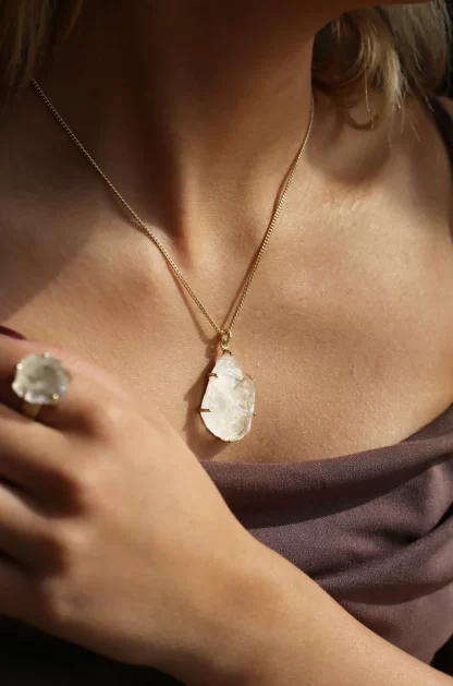 Tutti & Co Quartz Necklace Gold - Image 4