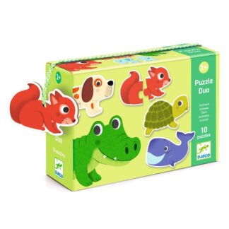 Djeco Puzzle Duo Animals Green