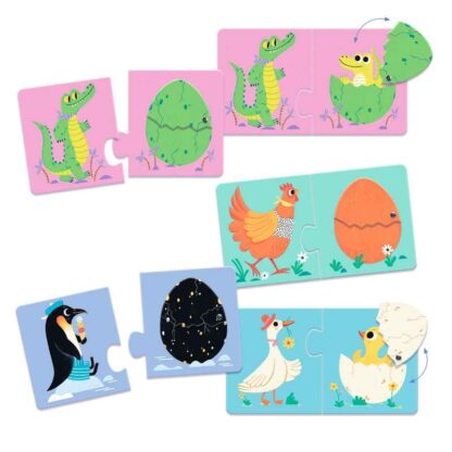 Djeco Puzzle Duo Funny Eggs - Image 2