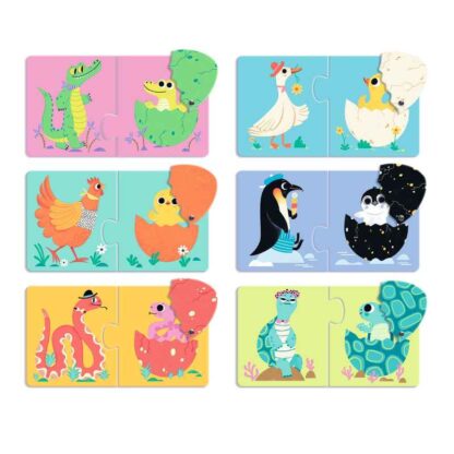 Djeco Puzzle Duo Funny Eggs - Image 3