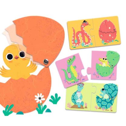 Djeco Puzzle Duo Funny Eggs - Image 4