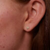 Tutti & Co Pave Heart Earrings Gold - Image 3