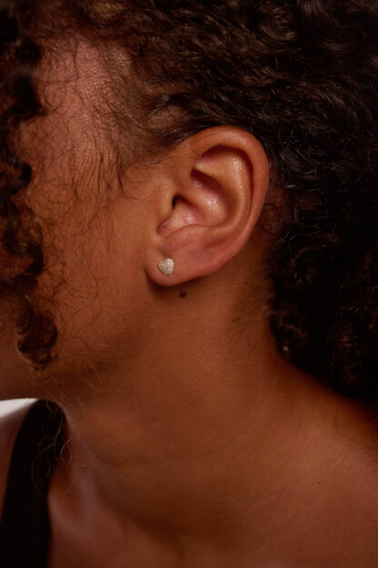 Tutti & Co Pave Heart Earrings Gold