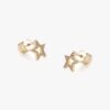 Tutti & Co Pave Star Earrings Gold - Image 2