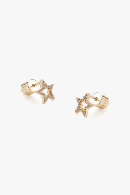 Tutti & Co Pave Star Earrings Gold - Image 2