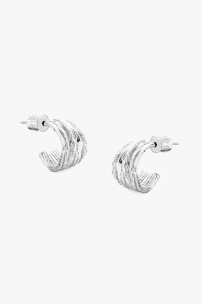 Tutti & Co Spiral Earrings Silver - Image 3