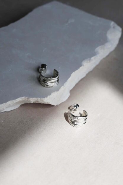 Tutti & Co Spiral Earrings Silver - Image 2
