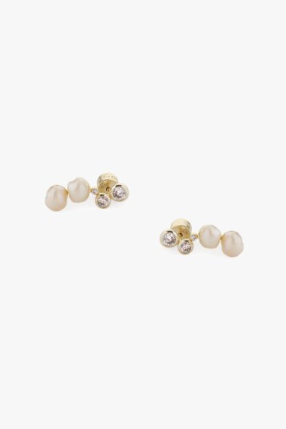 Tutti & Co Oyster Earrings Gold - Image 3