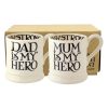 Emma Bridgewater Black Toast Archive My Dad/Mum is My Hero Set Of 2 1/2 Pint Mugs Boxed 2023 (Copy) - Image 2