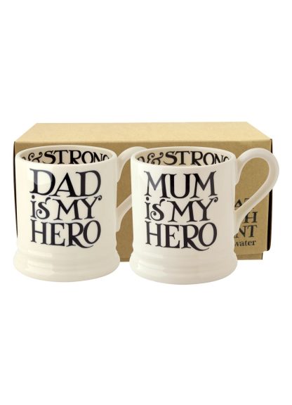 Emma Bridgewater Black Toast Archive My Dad/Mum is My Hero Set Of 2 1/2 Pint Mugs Boxed 2023 (Copy) - Image 2