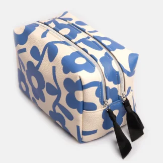 Caroline Gardener Blue Floral Large Travel Wash Bag