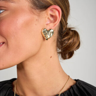 Tutti & Co Heart Earrings Gold (EA669G)