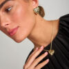 Tutti & Co Heart Earrings Gold (EA669G) - Image 3