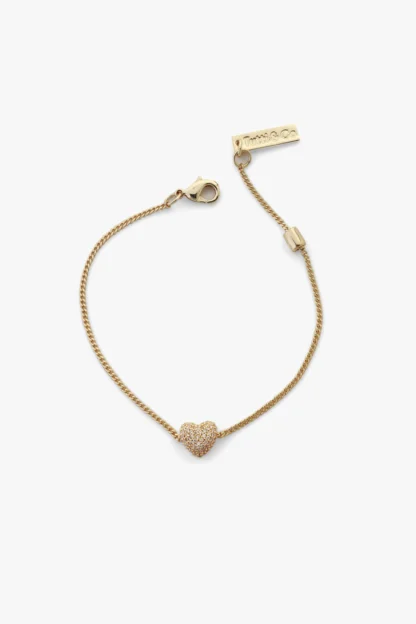 Tutti & Co Pave Heart Bracelet Gold (BR673G) - Image 2