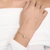 Tutti & Co Pave Heart Bracelet Gold (BR673G)