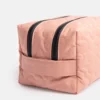 Caroline Gardener Pink Flower Quilt Large Travel Wash Bag - Image 3