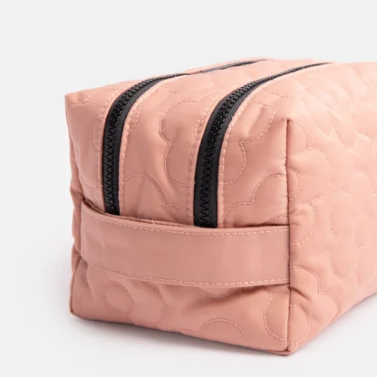 Caroline Gardener Pink Flower Quilt Large Travel Wash Bag - Image 3