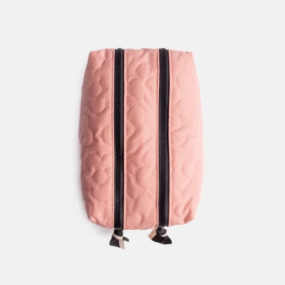 Caroline Gardener Pink Flower Quilt Large Travel Wash Bag - Image 4