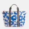 Caroline Gardener Blue Floral Coated Weekend Bag
