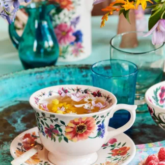 Emma Bridgewater Garden Flowers Large Teacup and Saucer
